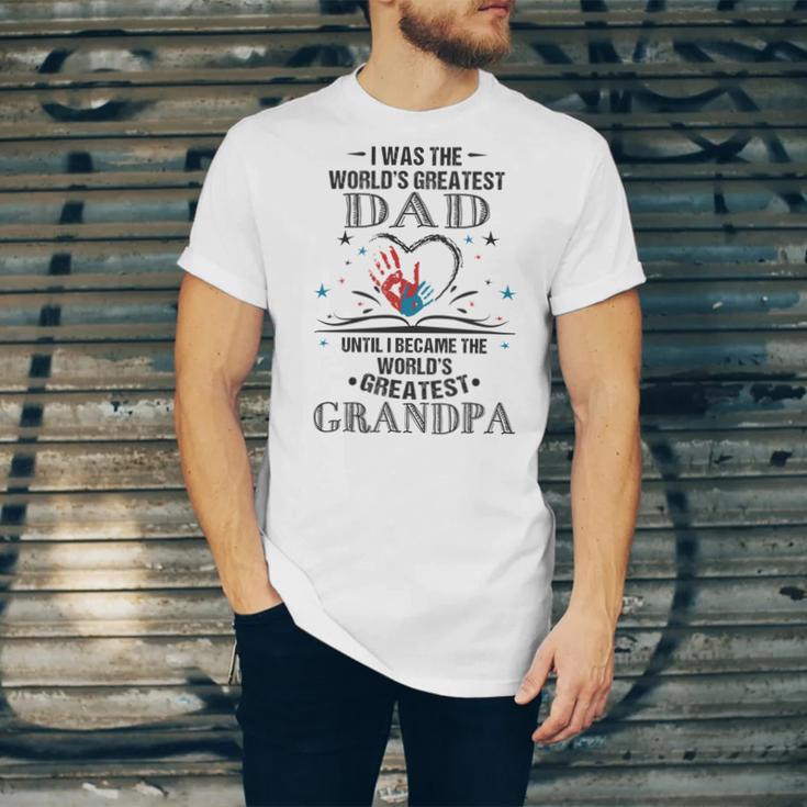 From Worlds Greatest Dad To Worlds Greatest Grandpa 34 Trending Shirt Unisex Jersey Short Sleeve Crewneck Tshirt