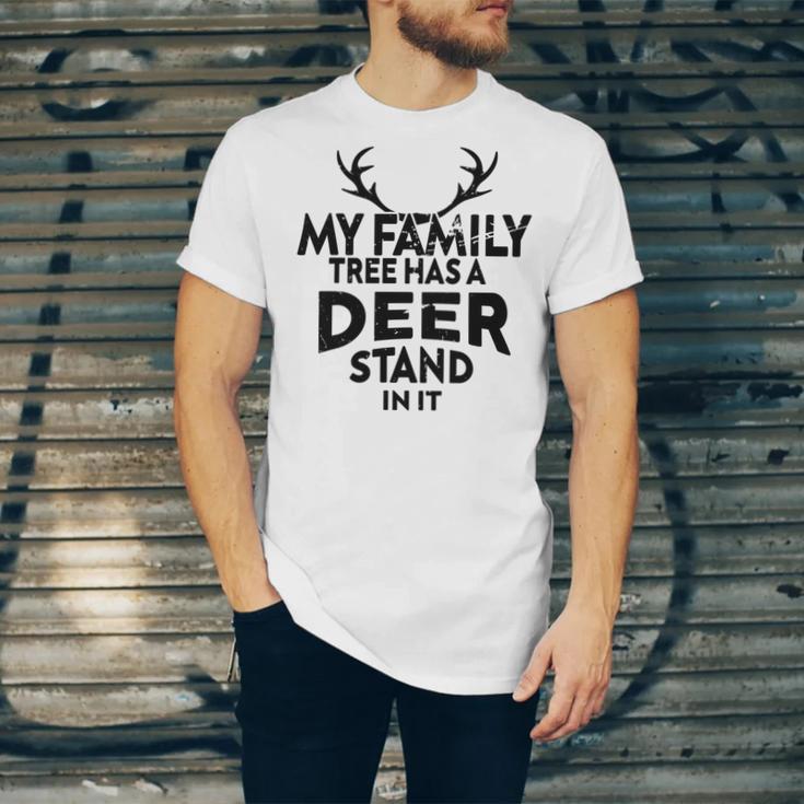 Funny Deer Quotemy Family Tree Has A Deer Stand In It Deer Lovers Unisex Jersey Short Sleeve Crewneck Tshirt