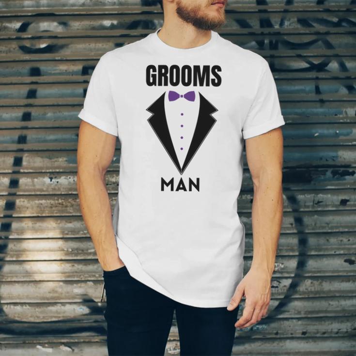 Groomsman Grooms Squad Stag Party Friends Themed Unisex Jersey Short Sleeve Crewneck Tshirt