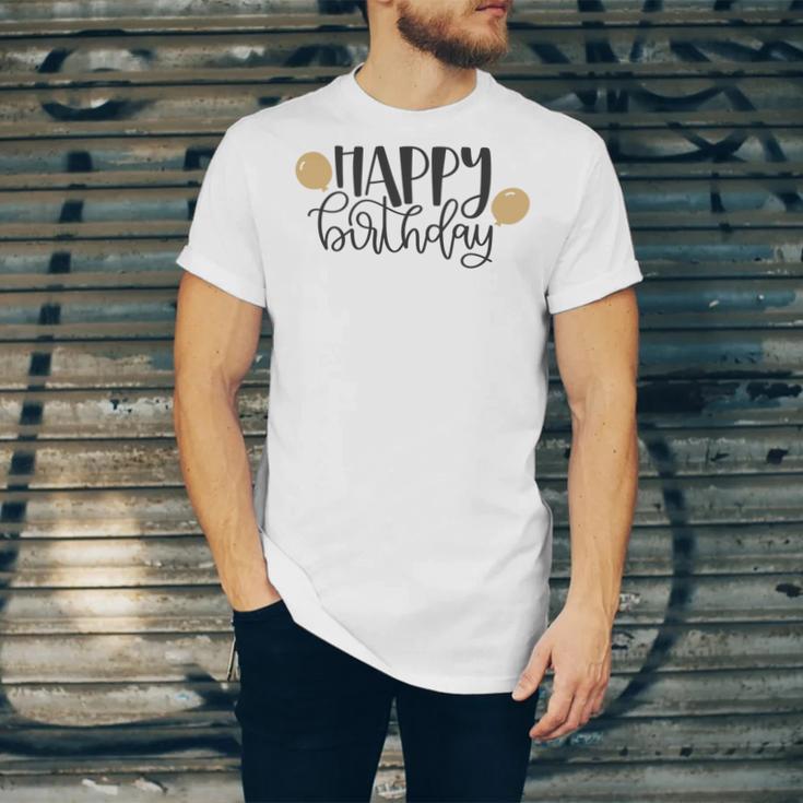 Happy Beautiful Birthday With Balloons Unisex Jersey Short Sleeve Crewneck Tshirt