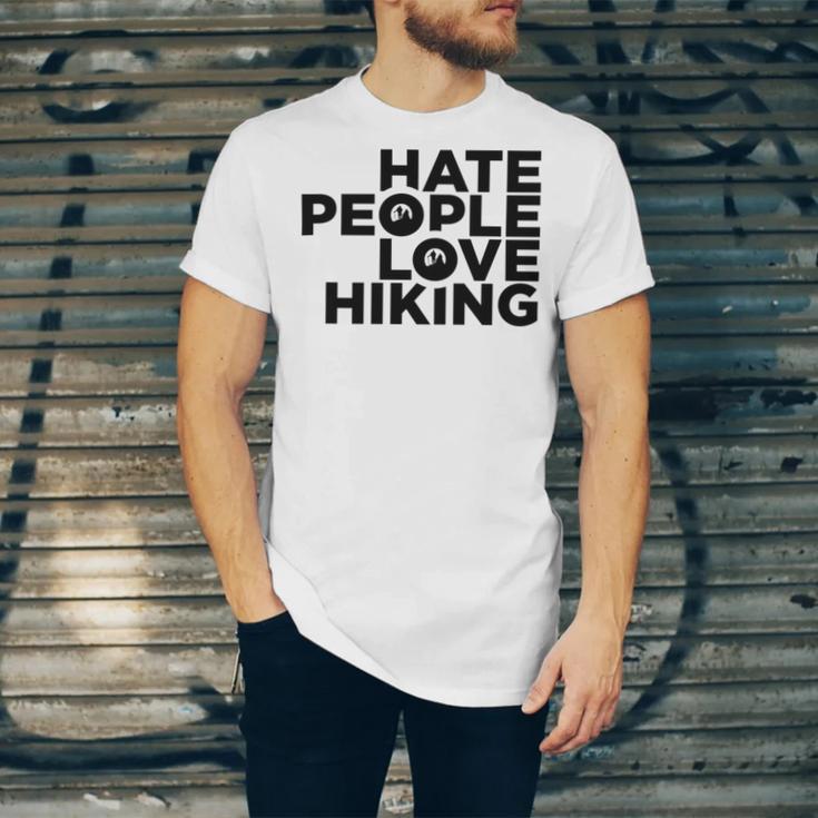 Hate People Love Hiking V2 Unisex Jersey Short Sleeve Crewneck Tshirt