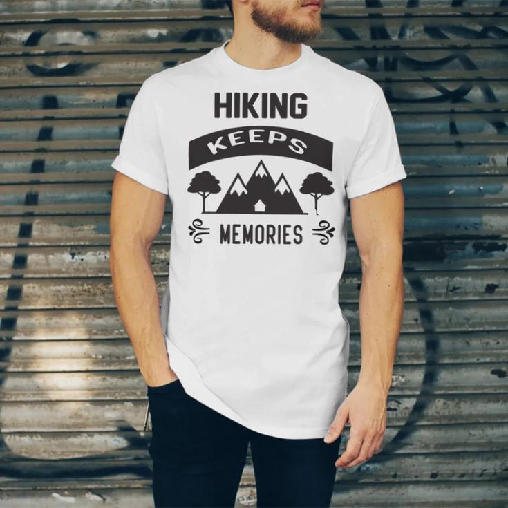 Hiking Keeps Memories Gifts For Who Loves Hiking Hunting V2 Unisex Jersey Short Sleeve Crewneck Tshirt