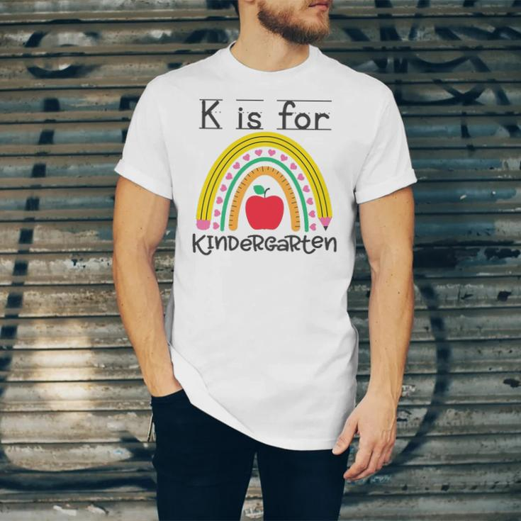 K Is For Kindergarten Teacher Student Ready For Kindergarten Jersey T-Shirt