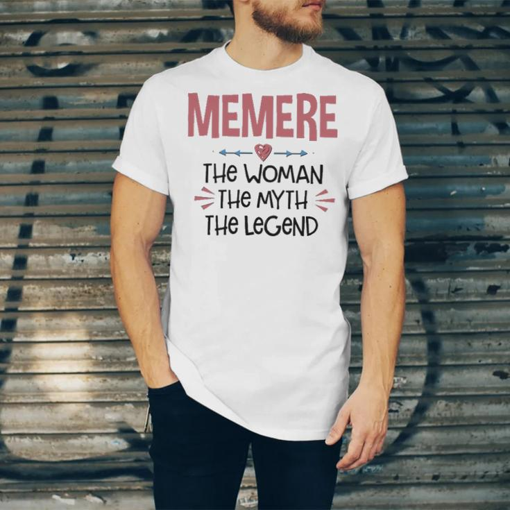 Memere Grandma Gift Memere The Woman The Myth The Legend Unisex Jersey Short Sleeve Crewneck Tshirt