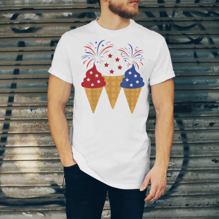 Memorial Day 4Th Of July Holiday Patriotic Ice Cream Unisex Jersey Short Sleeve Crewneck Tshirt