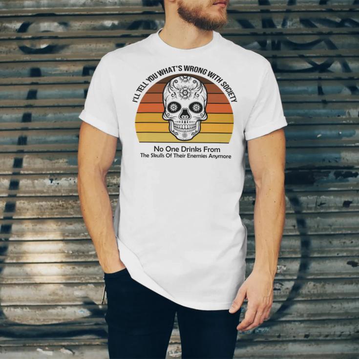 Official Wrong Society Drink From The Skull Of Your Enemies V2 Unisex Jersey Short Sleeve Crewneck Tshirt