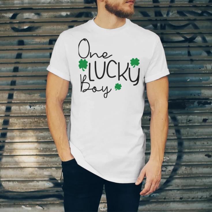 One Lucky Boy Funny St Patrick Day Unisex Jersey Short Sleeve Crewneck Tshirt