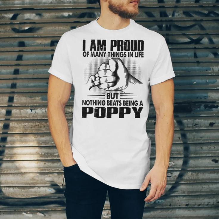 Poppy Grandpa Gift Nothing Beats Being A Poppy Unisex Jersey Short Sleeve Crewneck Tshirt