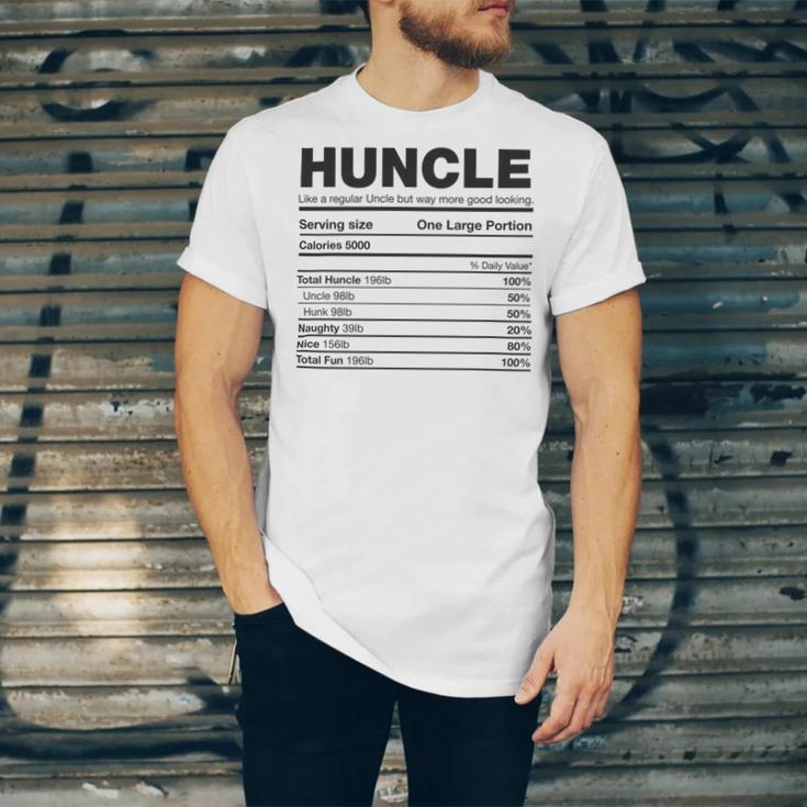 Premium Huncle Like A Regular Uncle But Way More Good Looking Nutrition Chart Unisex Jersey Short Sleeve Crewneck Tshirt