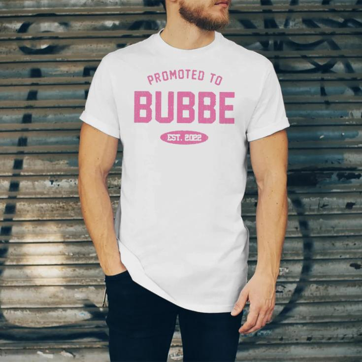 Promoted To Bubbe Baby Reveal Jewish Grandma Jersey T-Shirt