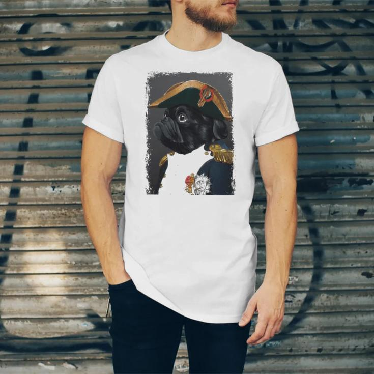 Pug Dog Dad Mom Graphic Tee Cute Black Pug Jersey T-Shirt
