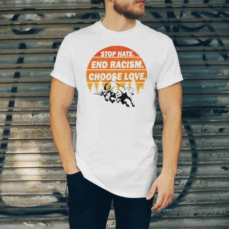 Stop Hate End Racism Choose Love Buffalo Version Jersey T-Shirt