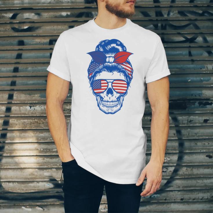 Ultra Maga Red White Blue Skull Unisex Jersey Short Sleeve Crewneck Tshirt