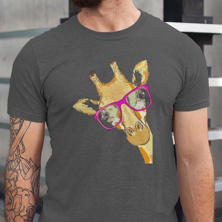 Animal Tees Hipster Giraffe Lovers Jersey T-Shirt