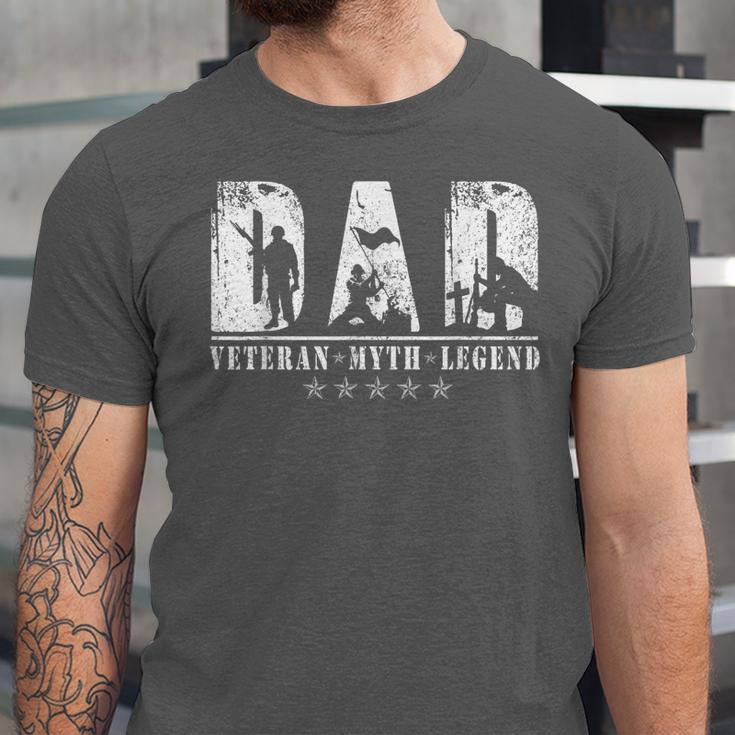 Dad Veteran Myth Legend Dad Veteran 4Th Of July Gift Unisex Jersey Short Sleeve Crewneck Tshirt