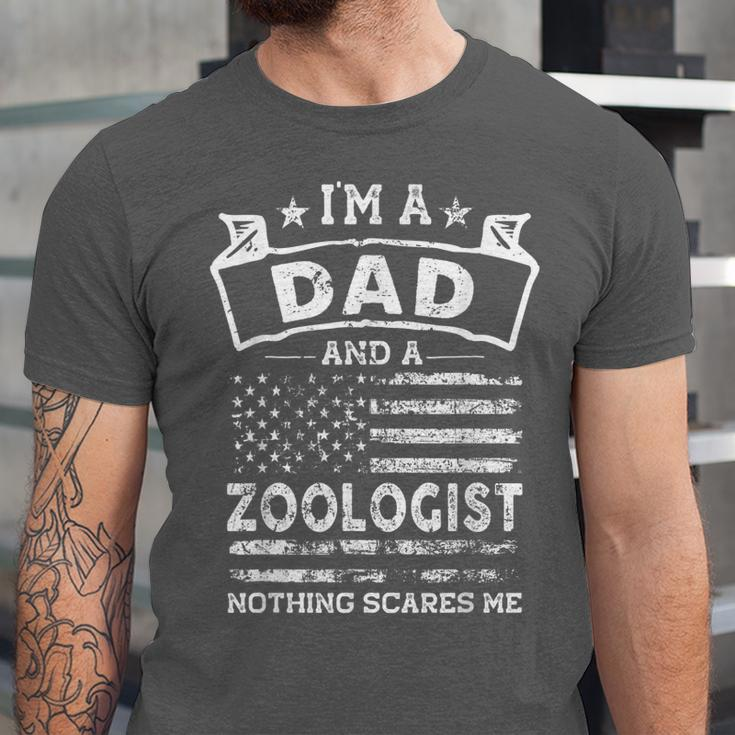 Im A Dad And Zoologist Funny Fathers Day & 4Th Of July Unisex Jersey Short Sleeve Crewneck Tshirt