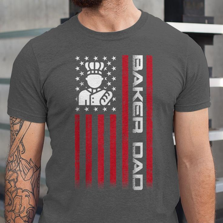 Mens 4Th Of July Us Flag Baker Dad Gift For Fathers Day Unisex Jersey Short Sleeve Crewneck Tshirt