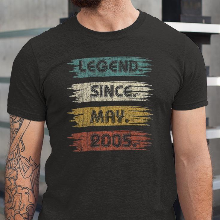 17 Years Old Legend Since May 2005 17Th Birthday Jersey T-Shirt