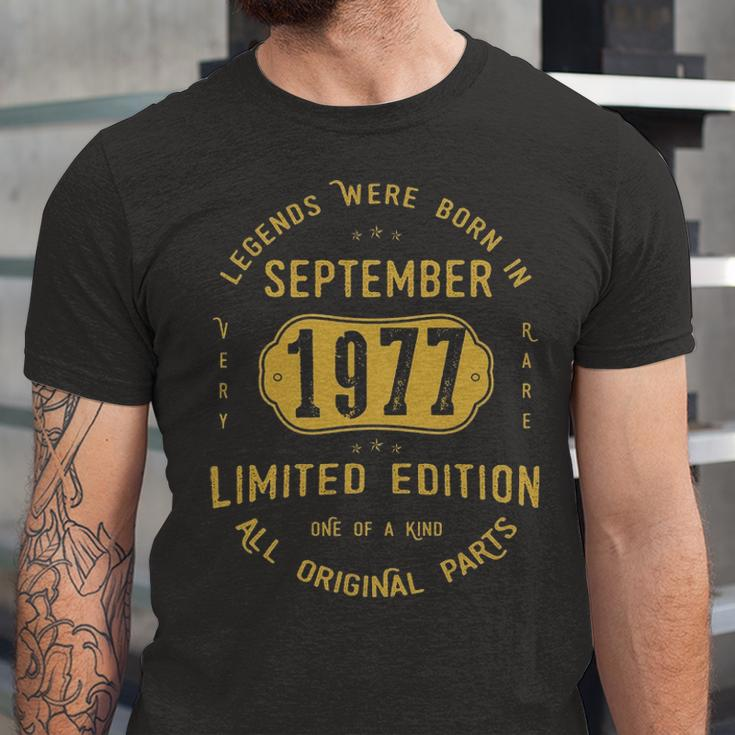 1977 September Birthday Gift 1977 September Limited Edition Unisex Jersey Short Sleeve Crewneck Tshirt