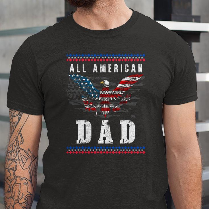 4Th Of July American Flag Dad Jersey T-Shirt