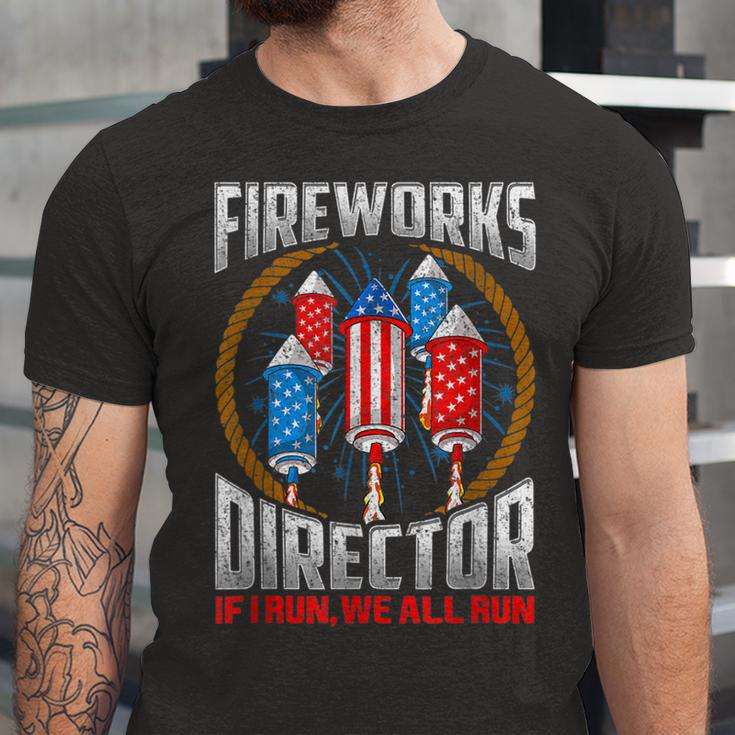 4Th Of July Fireworks Director If I Run You Run Unisex Jersey Short Sleeve Crewneck Tshirt