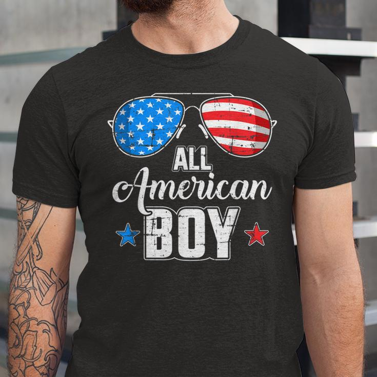 All American Boy Us Flag Sunglasses For Matching 4Th Of July Jersey T-Shirt