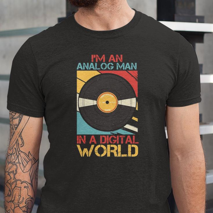 Im An Analog Man In A Digital World Vinyl Vintage Music Jersey T-Shirt