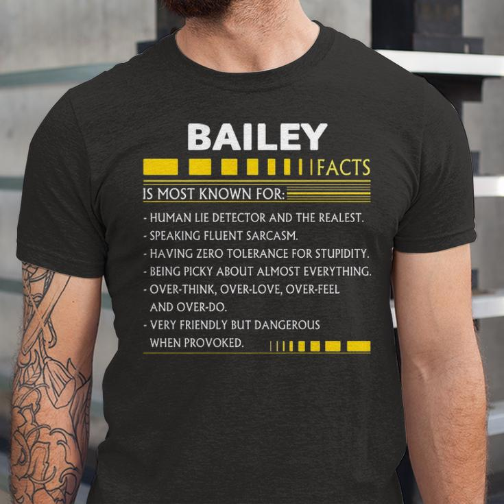 Bailey Name Gift Bailey Facts V2 Unisex Jersey Short Sleeve Crewneck Tshirt