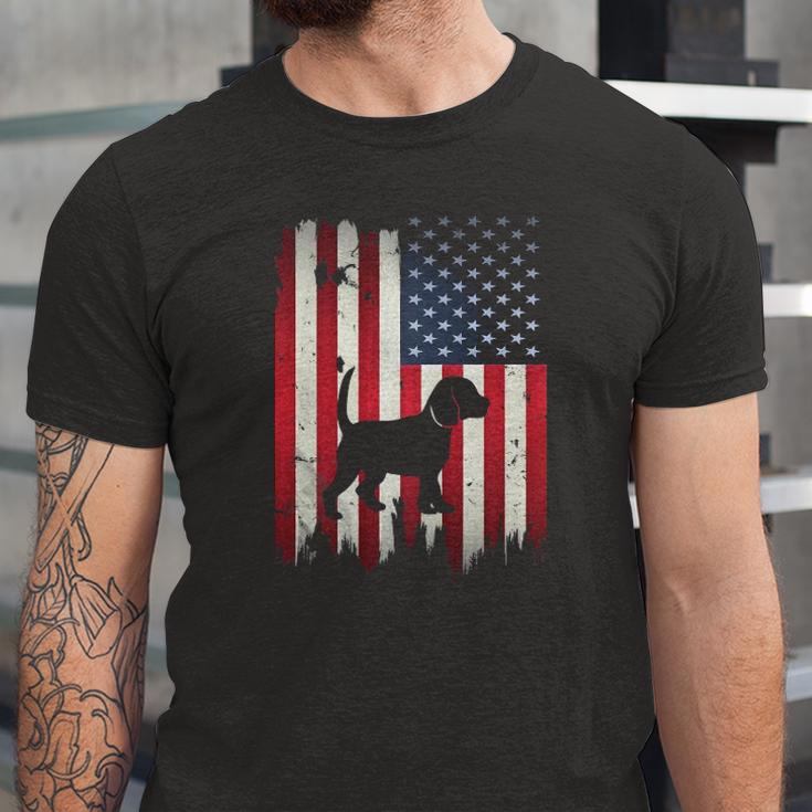 Beagle Dog Usa American Flag 4Th Of July Patriotic Jersey T-Shirt