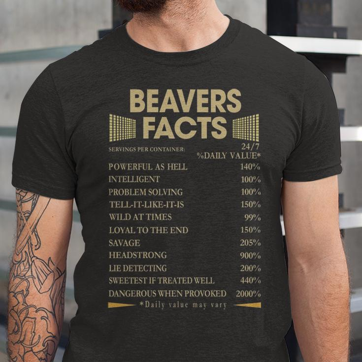 Beavers Name Gift Beavers Facts Unisex Jersey Short Sleeve Crewneck Tshirt