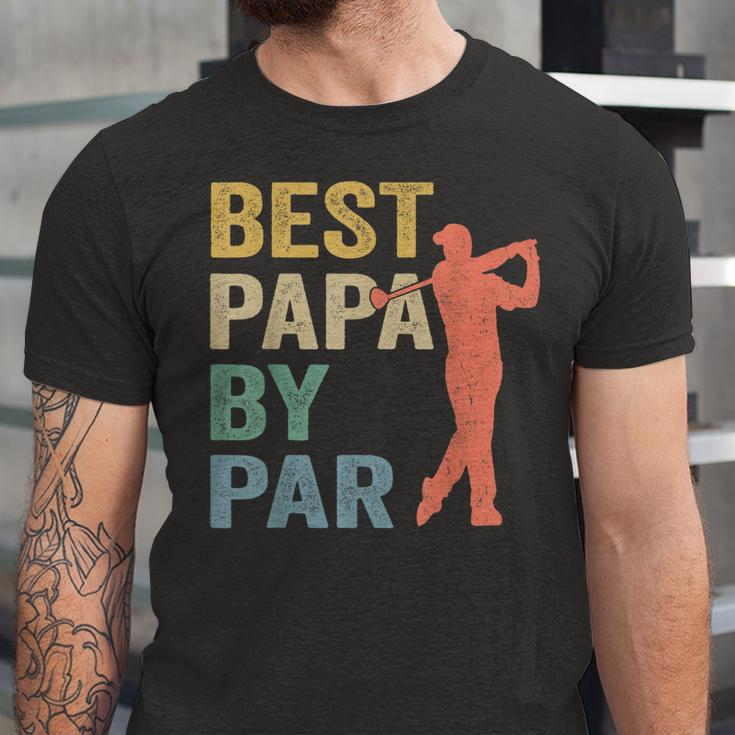 Best Papa By Par Fathers Day Golf Grandpa Jersey T-Shirt