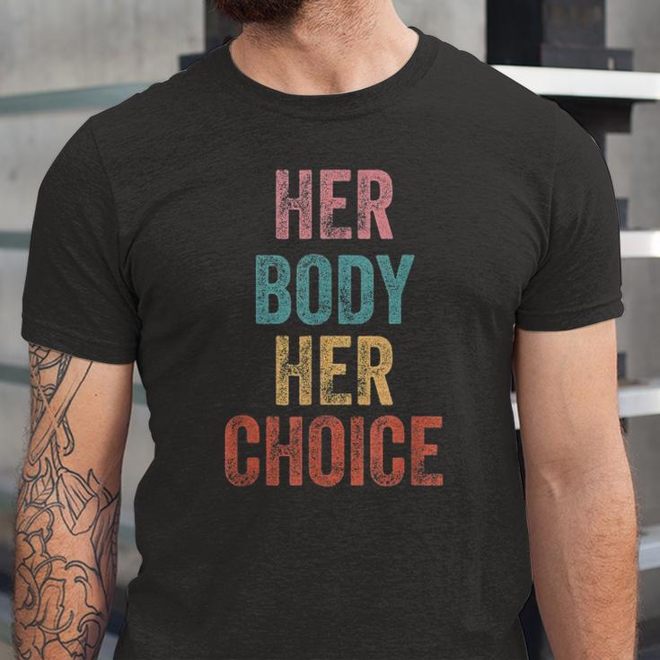 Her Body Her Choice Rights Pro Choice Feminist Jersey T-Shirt