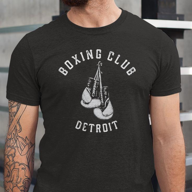 Boxing Club Detroit Distressed Gloves Jersey T-Shirt