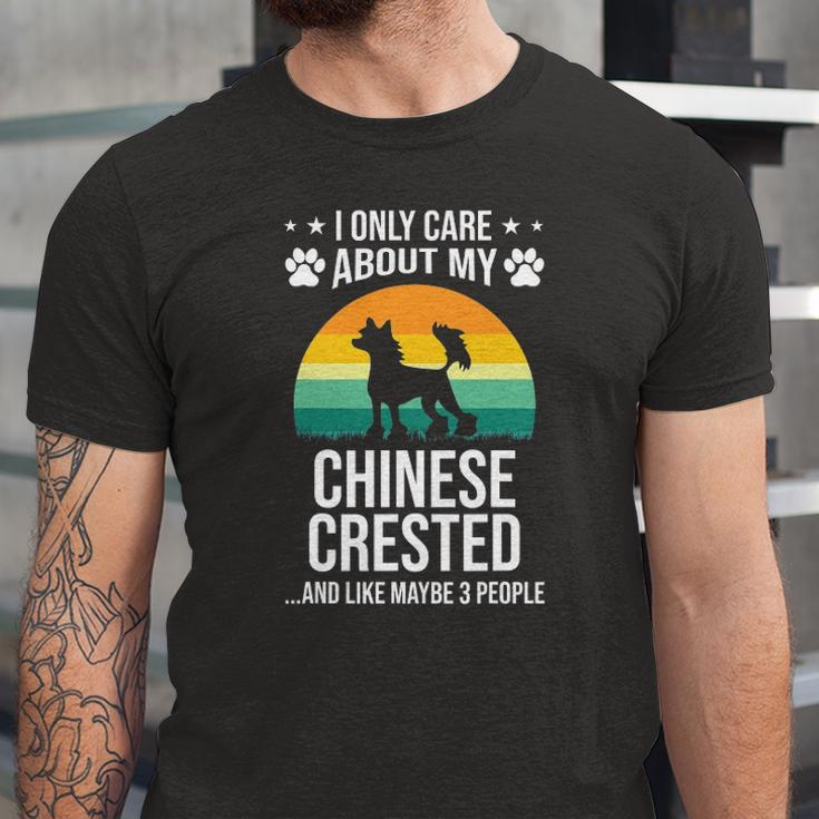 I Only Care About My Chinese Crested Dog Lover Jersey T-Shirt