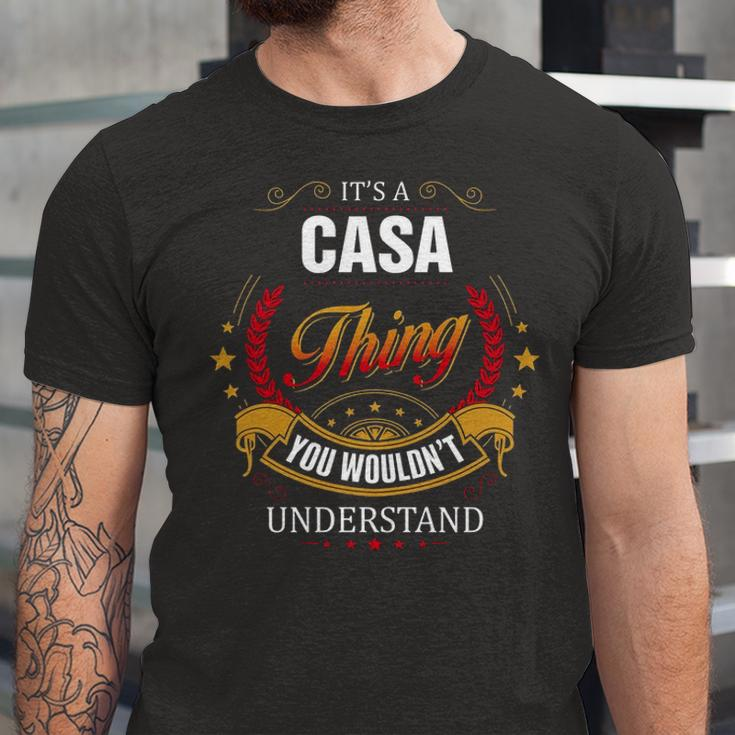 Casa Shirt Family Crest CasaShirt Casa Clothing Casa Tshirt Casa Tshirt Gifts For The Casa Unisex Jersey Short Sleeve Crewneck Tshirt