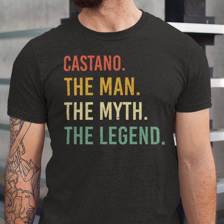 Castano Name Shirt Castano Family Name Unisex Jersey Short Sleeve Crewneck Tshirt