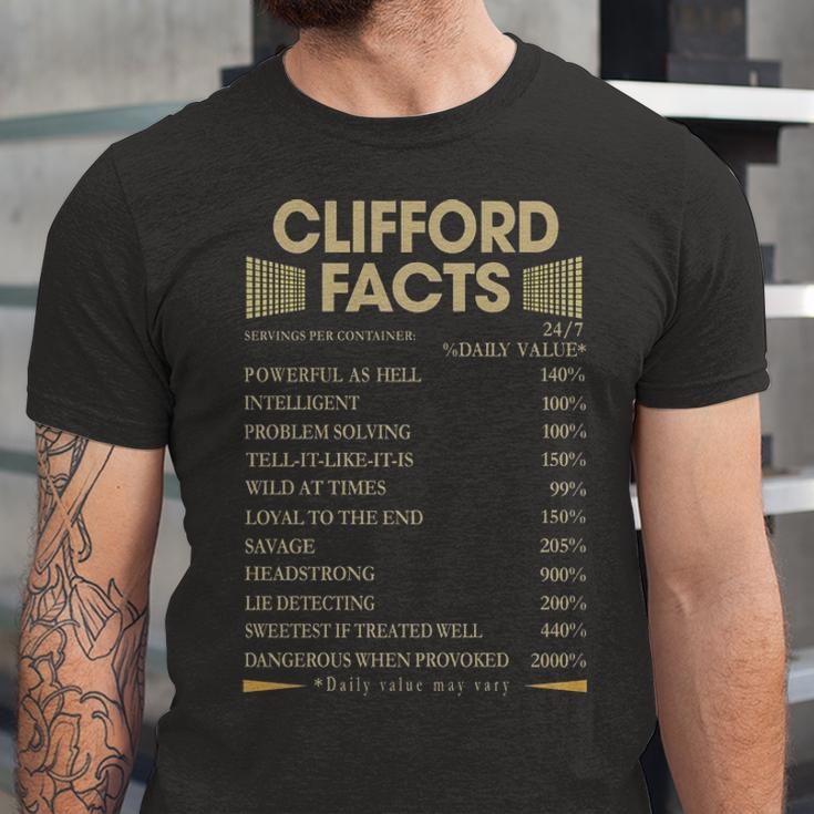 Clifford Name Gift Clifford Facts Unisex Jersey Short Sleeve Crewneck Tshirt