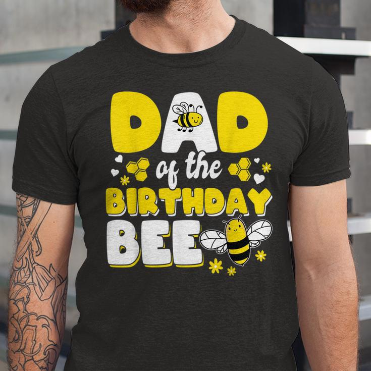 Dad Of The Bee Day Girl Party Matching Birthday Unisex Jersey Short Sleeve Crewneck Tshirt