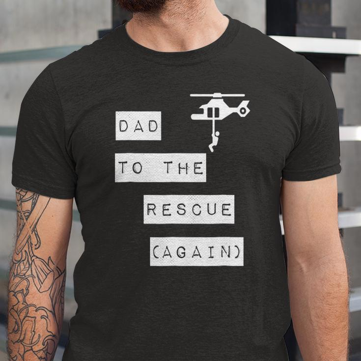 Dad To The Rescue Again Helicopter Jersey T-Shirt
