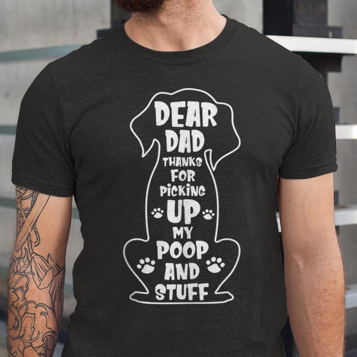Dear Dad Thanks For Picking Up My Poop Happy Fathers Day Dog Jersey T-Shirt