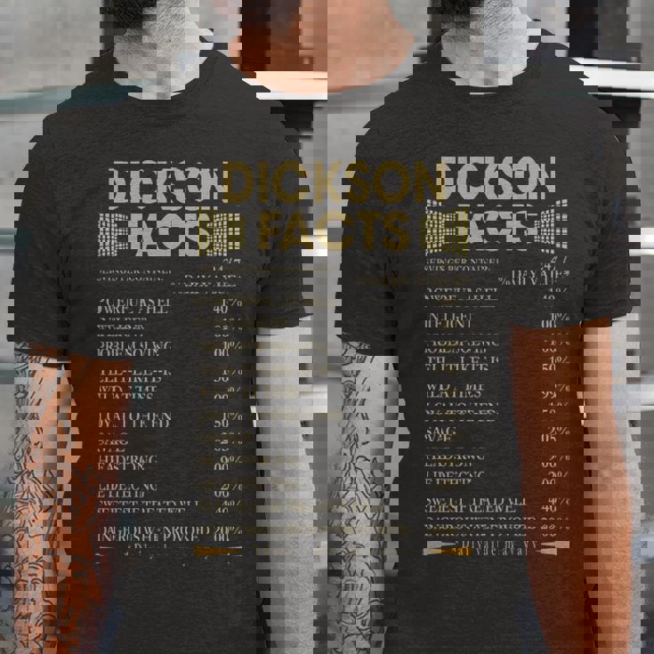 Dickson Name Gift Dickson Facts Unisex Jersey Short Sleeve Crewneck Tshirt