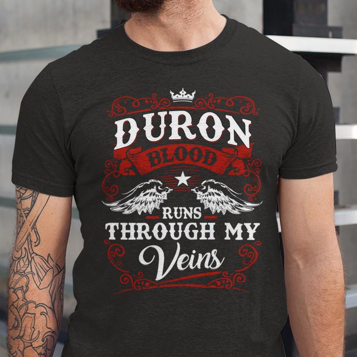 Duron Name Shirt Duron Family Name V2 Unisex Jersey Short Sleeve Crewneck Tshirt