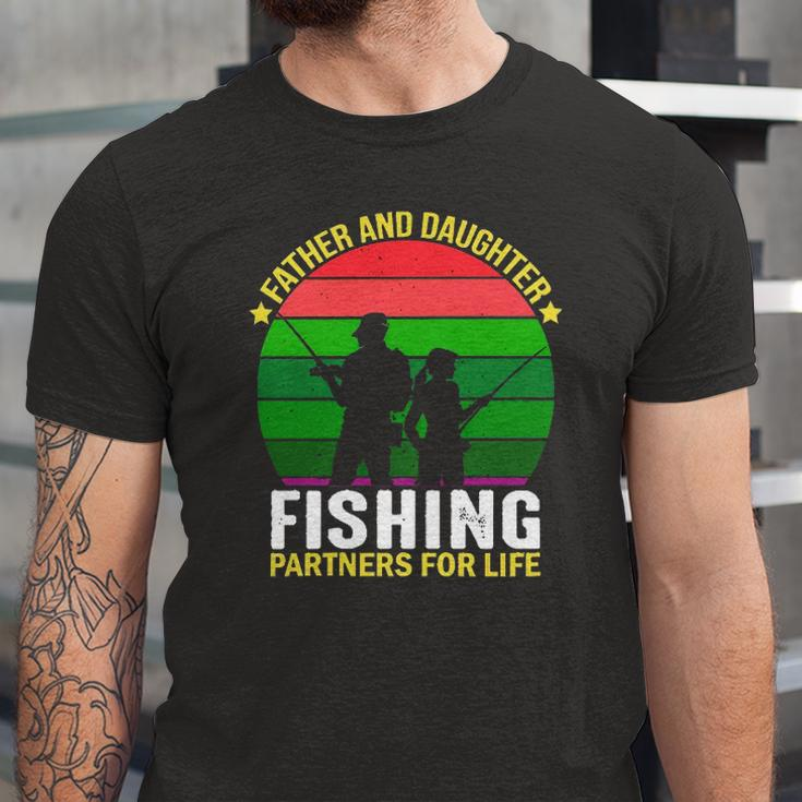 Father And Daughter Fishing Partners Father And Daughter Fishing Partners For Life Fishing Lovers Jersey T-Shirt