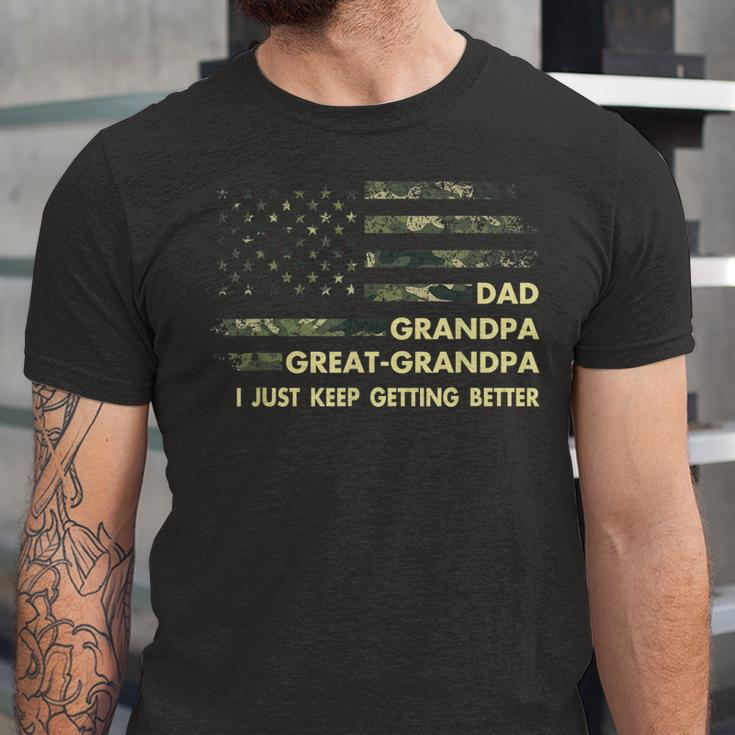 Fathers Day From Grandkids Dad Grandpa Great Grandpa Jersey T-Shirt