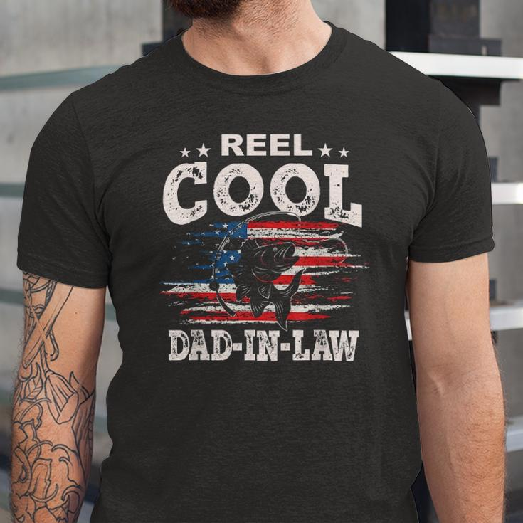 For Fathers Day Tee Fishing Reel Cool Dad-In Law Jersey T-Shirt