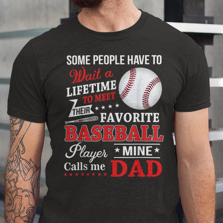 Favorite Baseball Player Calls Me Dad V3 Unisex Jersey Short Sleeve Crewneck Tshirt