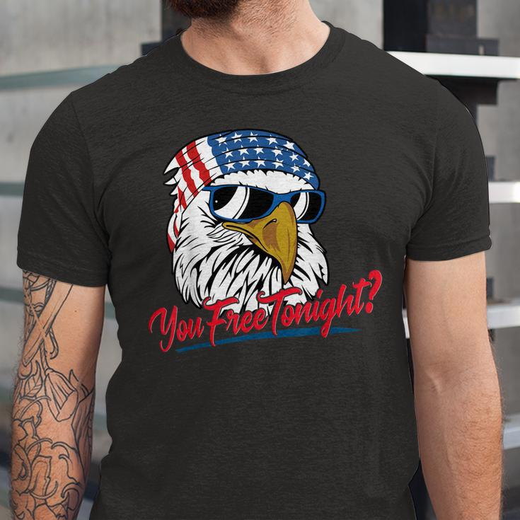 You Free Tonight Bald Eagle American Flag Happy 4Th Of July V2 Jersey T-Shirt