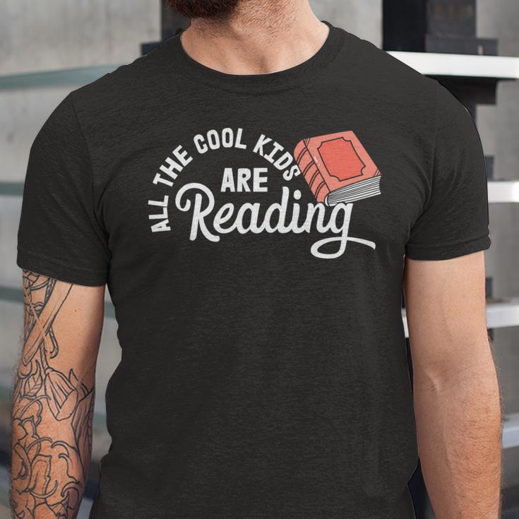 Funny All The Cool Kids Are Reading Unisex Jersey Short Sleeve Crewneck Tshirt