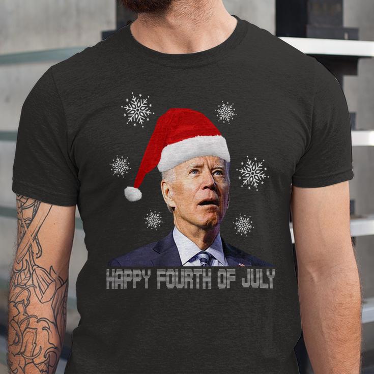 Funny Anti Joe Biden Happy 4Th Of July Merry Christmas Unisex Jersey Short Sleeve Crewneck Tshirt