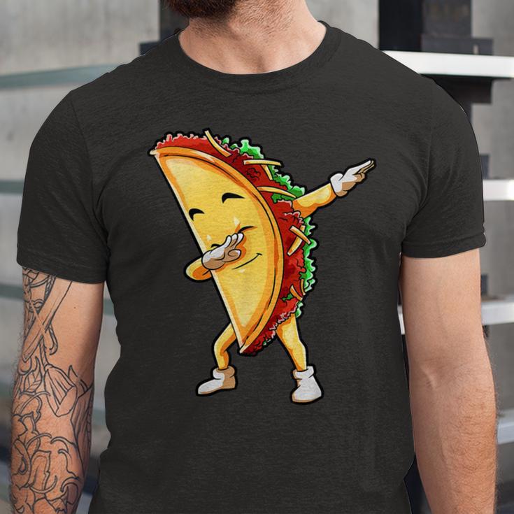 Funny Dabbing Taco Cinco De May Mexican Food Unisex Jersey Short Sleeve Crewneck Tshirt